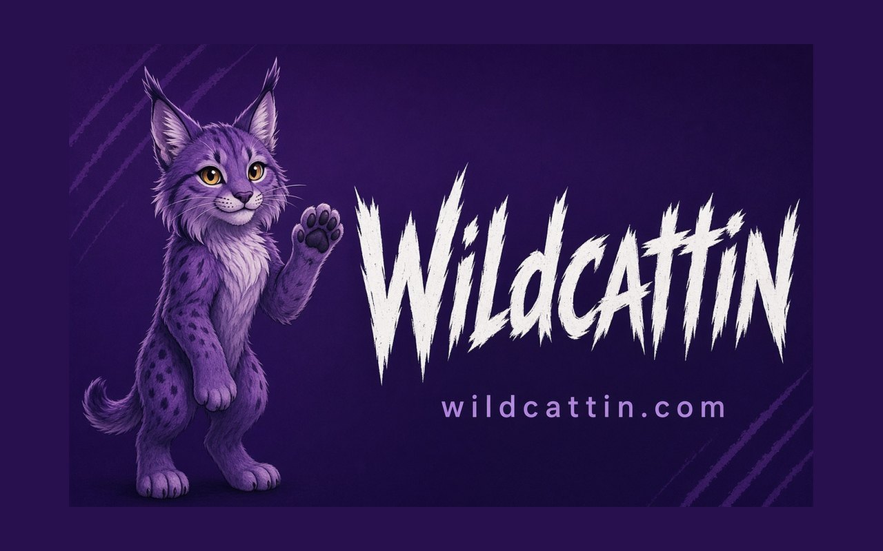 Wildcattin logo, a purple bobcat beside the Wildcattin wordmark